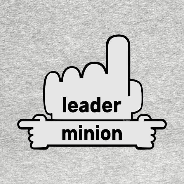 Hands Pointing - Text Art - Leader & Minion by fakelarry